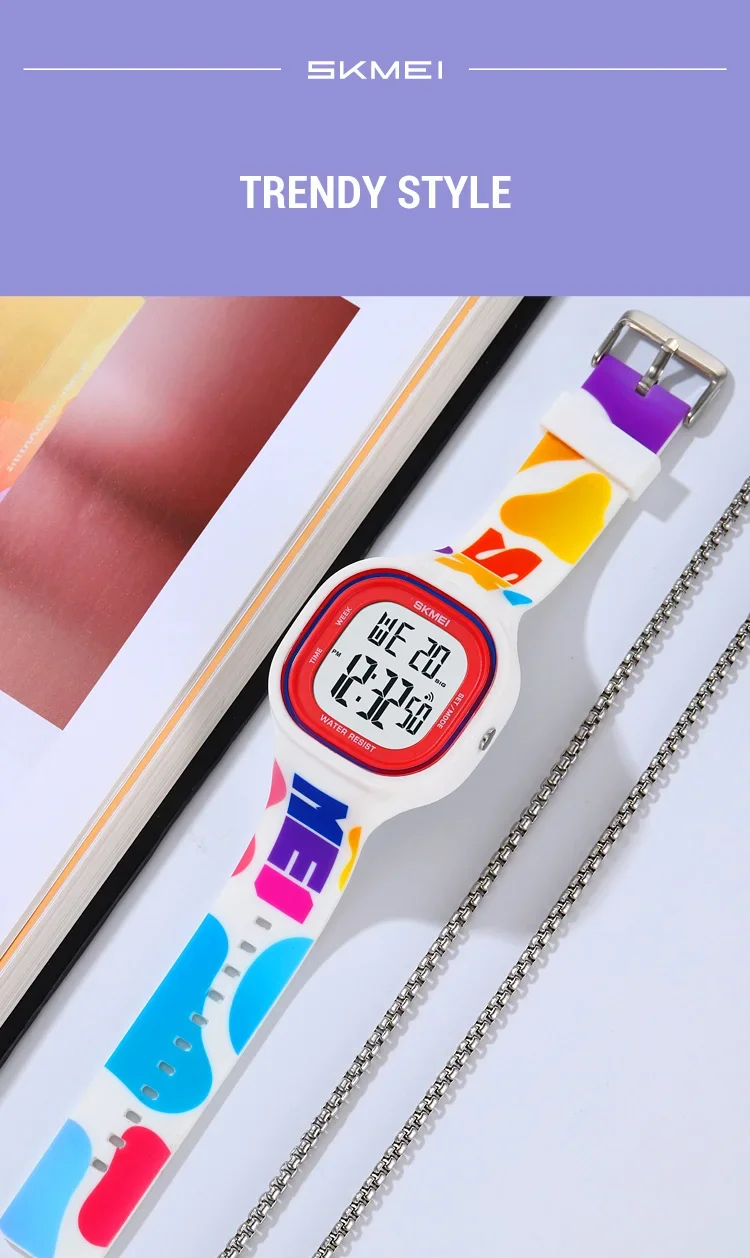 SKMEI 2290 Cool Vitality Stopwatch Digital Sports Watches Male Fashion 5Bar Waterproof Wristwatch For Teenager Boys and Girls