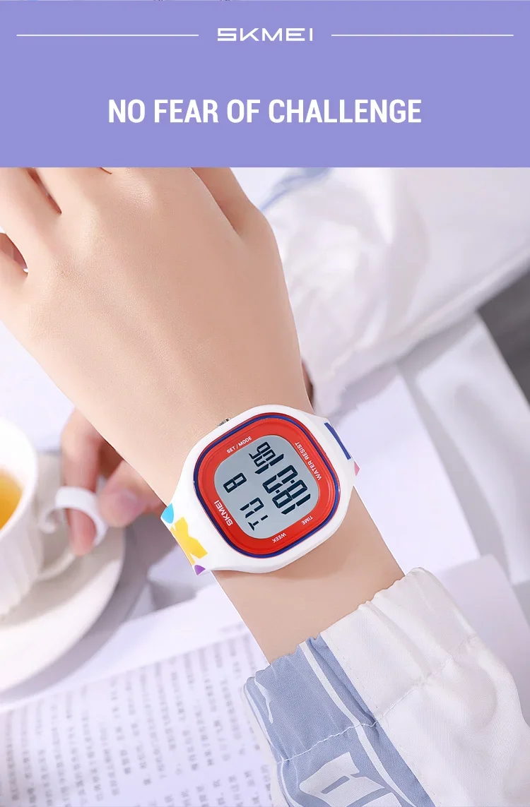 SKMEI 2290 Cool Vitality Stopwatch Digital Sports Watches Male Fashion 5Bar Waterproof Wristwatch For Teenager Boys and Girls
