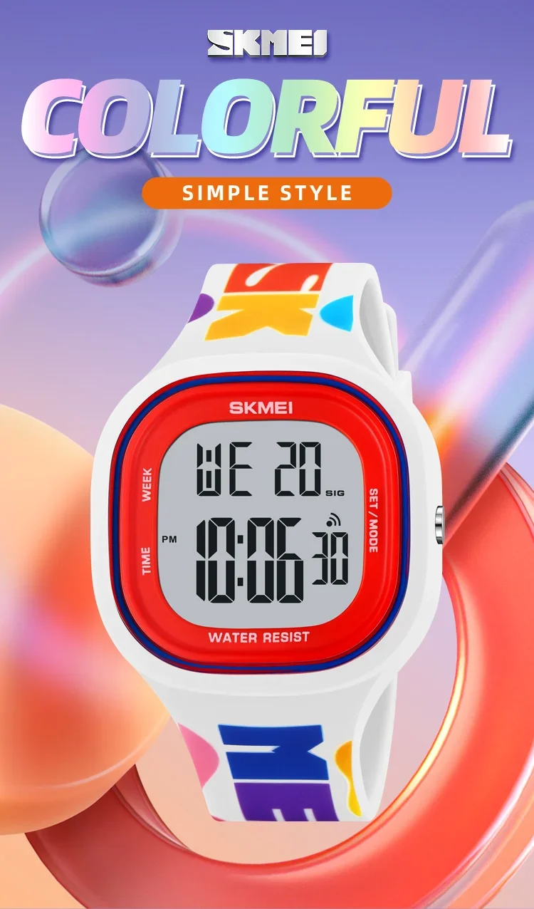SKMEI 2290 Cool Vitality Stopwatch Digital Sports Watches Male Fashion 5Bar Waterproof Wristwatch For Teenager Boys and Girls