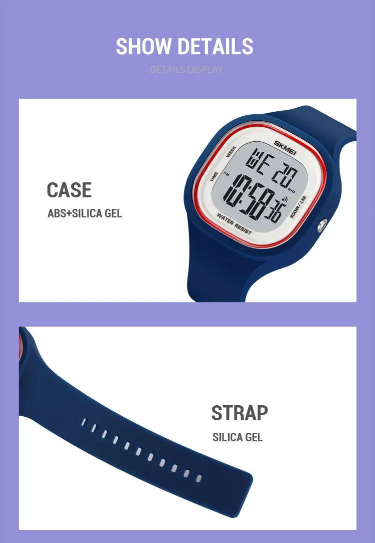 SKMEI 2290 Cool Vitality Stopwatch Digital Sports Watches Male Fashion 5Bar Waterproof Wristwatch For Teenager Boys and Girls