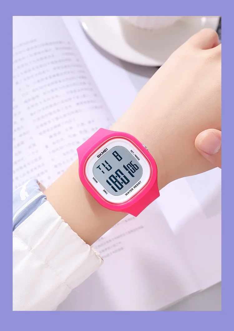 SKMEI 2290 Cool Vitality Stopwatch Digital Sports Watches Male Fashion 5Bar Waterproof Wristwatch For Teenager Boys and Girls