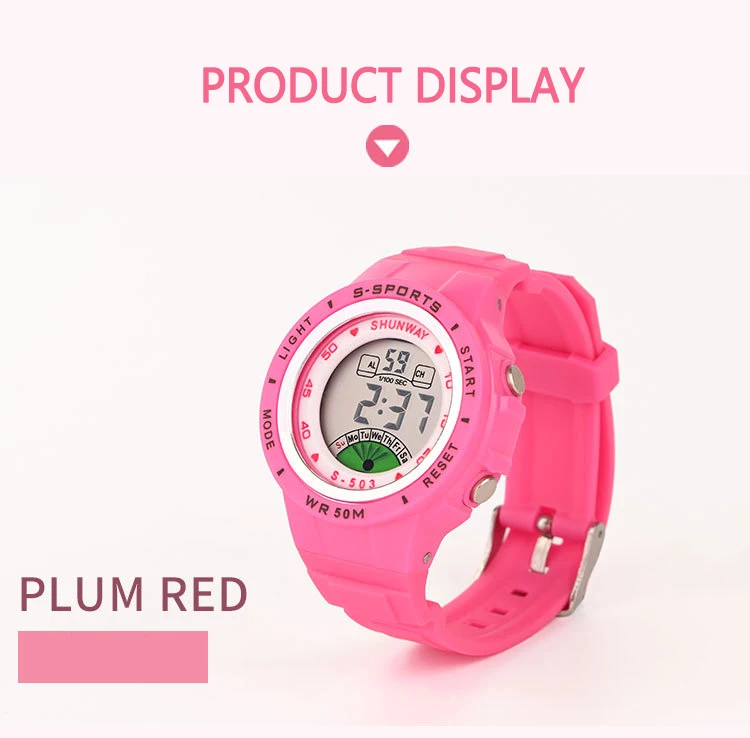 Children Electronic Watch Boys and Girls Macaron Sports Wristwatch Luminous Alarm Clock Multifunctional Kids Fashion Watches