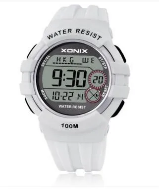 XONIX Boys Girls Sports Watches Waterproof 100m Multifunction World Time Led Light Swim Climb Outdoor Watch Children Wristwatch