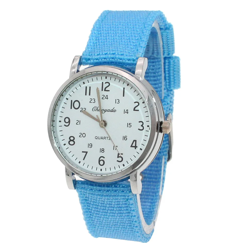 Chaoyada Children Boys Girls 24 Hours Wristwatch Canvas Quartz Wristwatches Kids Students Military Watches Kids Watch Boy