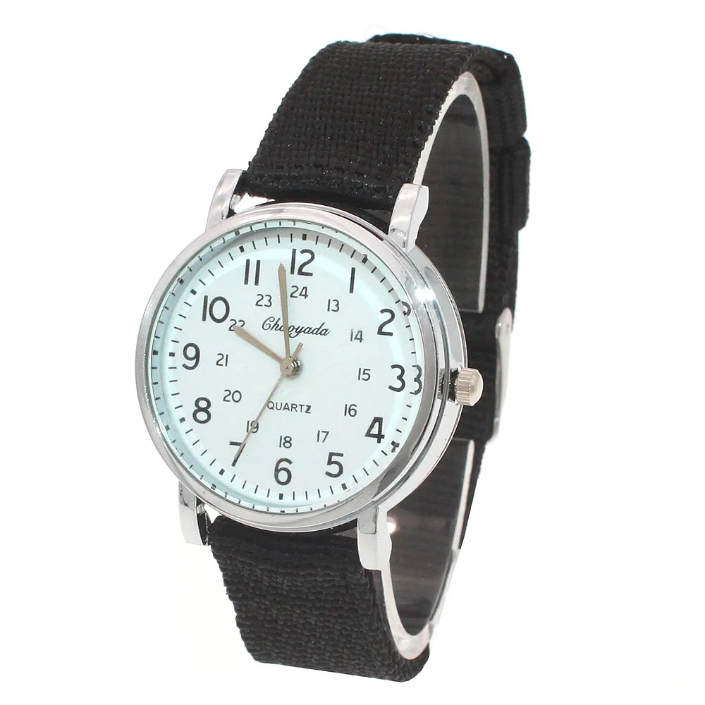 Chaoyada Children Boys Girls 24 Hours Wristwatch Canvas Quartz Wristwatches Kids Students Military Watches Kids Watch Boy