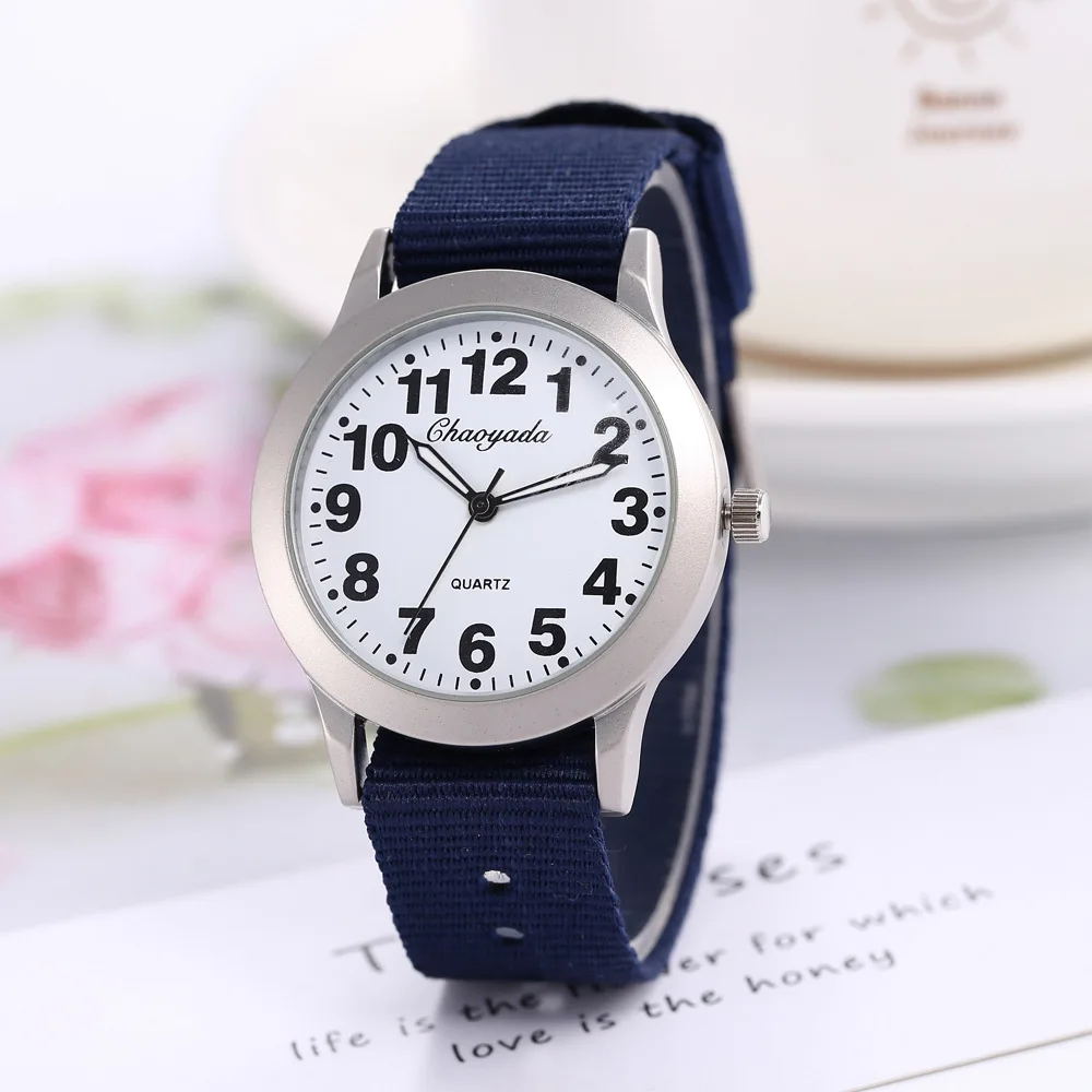 New Famous Brand Men Children Boys Girls Fashion Cool Quartz Watches Students Canvas Electronic Wrist Watch