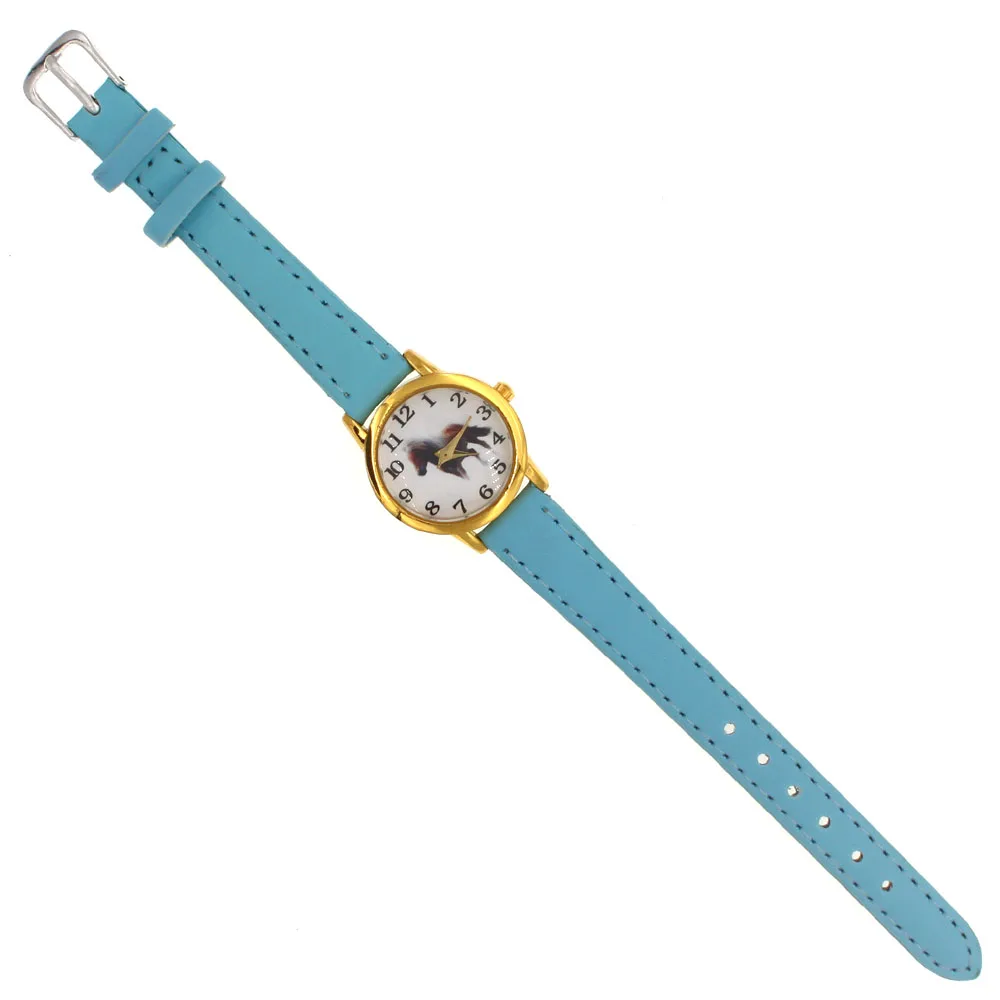 Cute Girl Ladies Watch Kids Watches Horse Leather Quartz Student Kids Animal Cartoon Children Wristwatch Gifts