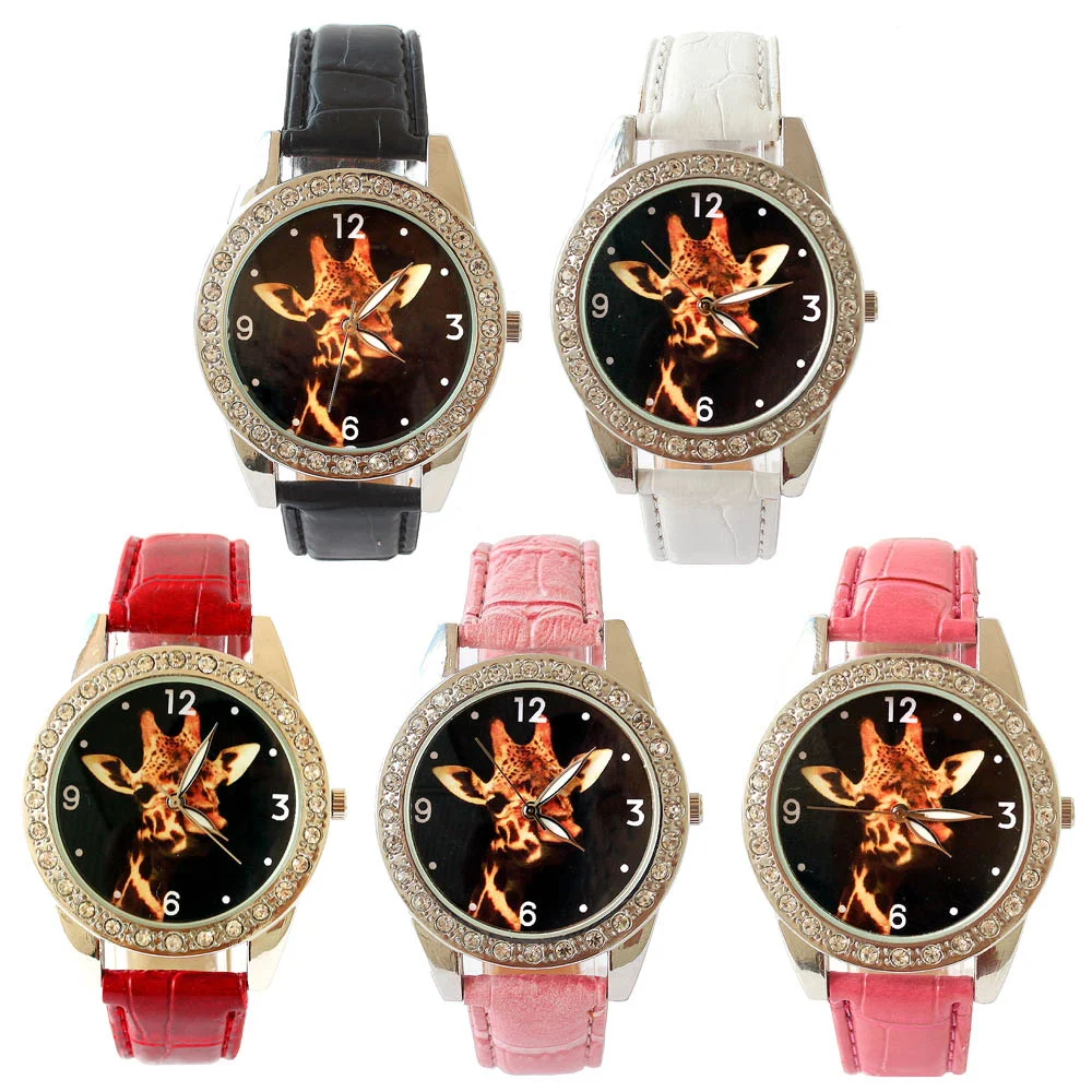Top Brand Kids Children Fashion Watches Quartz Leather Strap Wrist Watch Boys Girls Watches Cartoon Watches Horse Dial