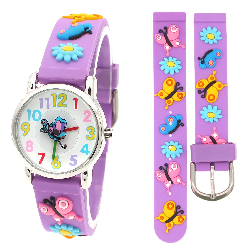 Girls Watch Cartoon Bus Dinosaur 3d Silicone Kids Watch Boys Girl Quartz Watch Children Sports Watch Kids Gift Waterproof Clock