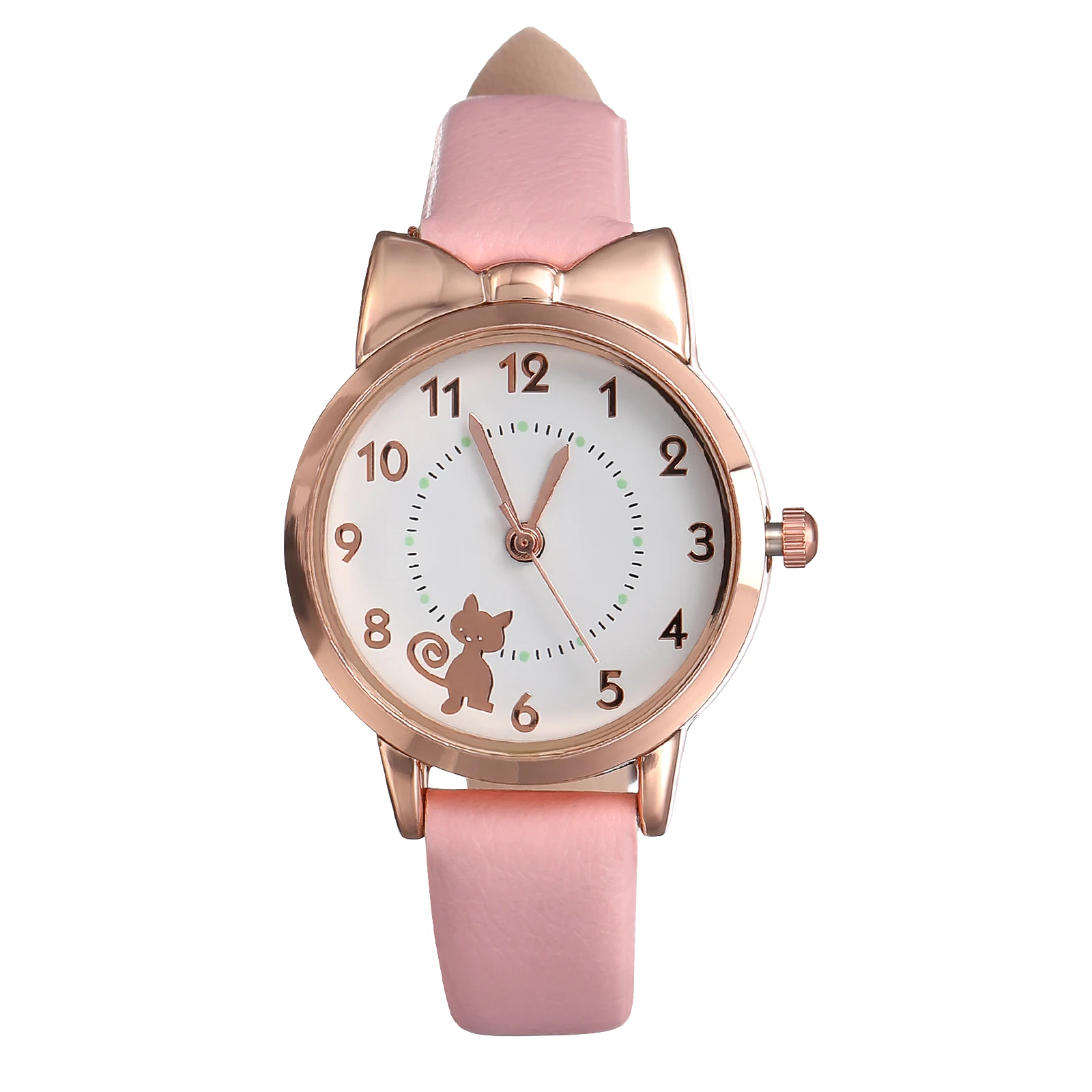 Childs Wrist Watch Kids Quartz Watch With Leather Strap Children's Watches Digital Cartoon Kids Modern Child's For Girls Dainty