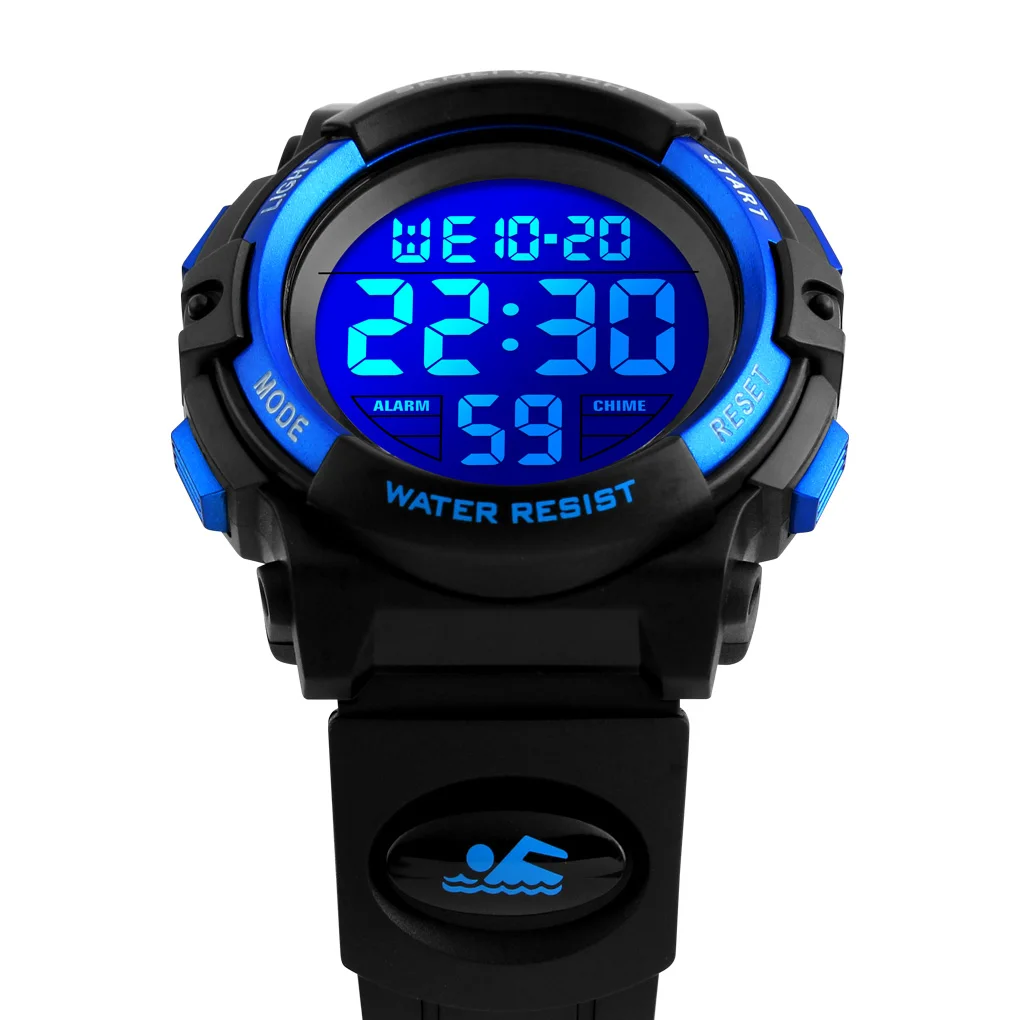 SKMEI 1266 Children's Watches for Boy Girl Color LED Display Digital Alarm Clock Waterproof Sports Kids Wristwatches 1548 Reloj
