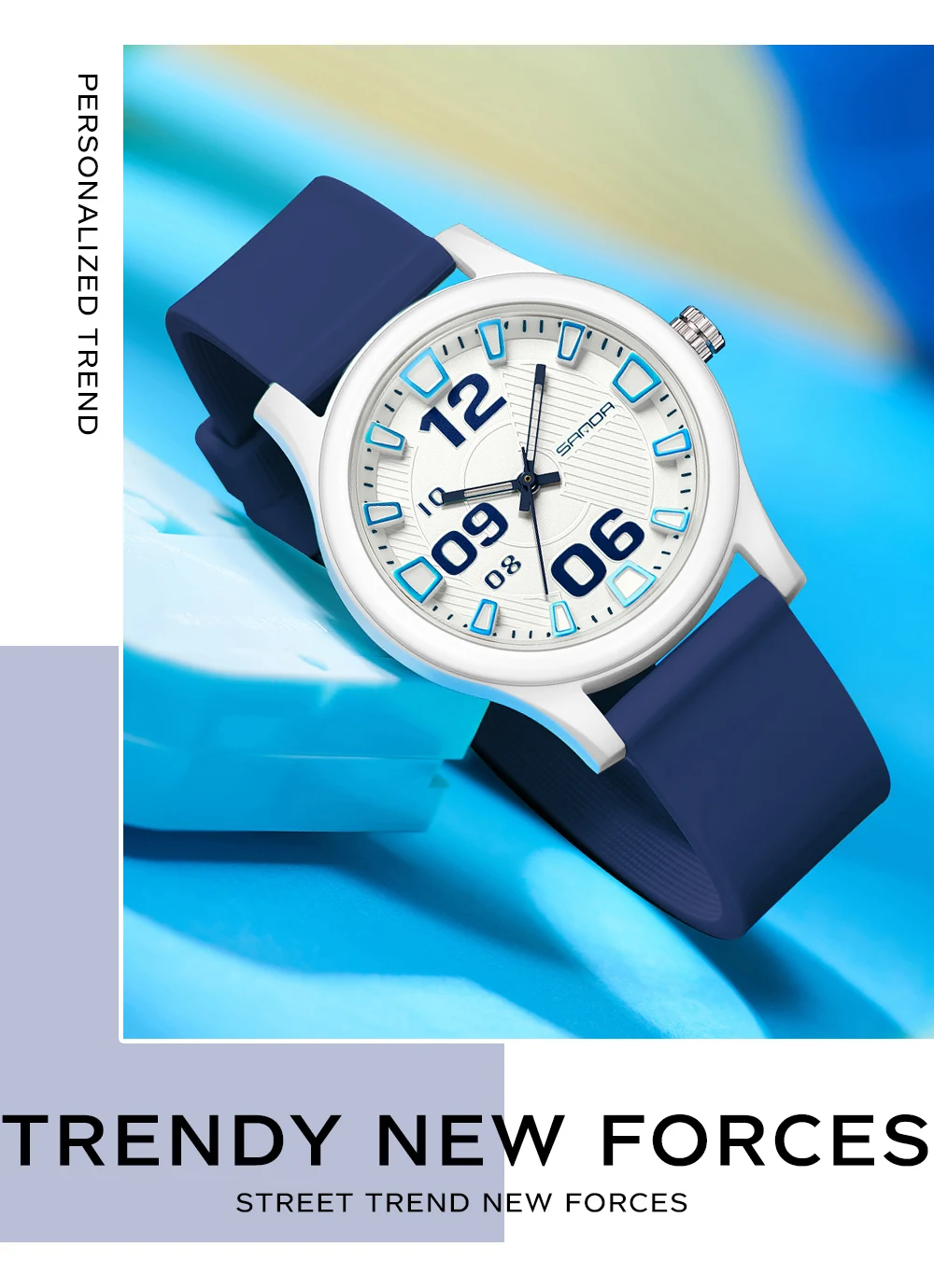 SANDA 3252 Fashion and Simple Student Quartz Watch, Popular Style, Waterproof, Suitable for Sports and Life, is a Gift for Frien
