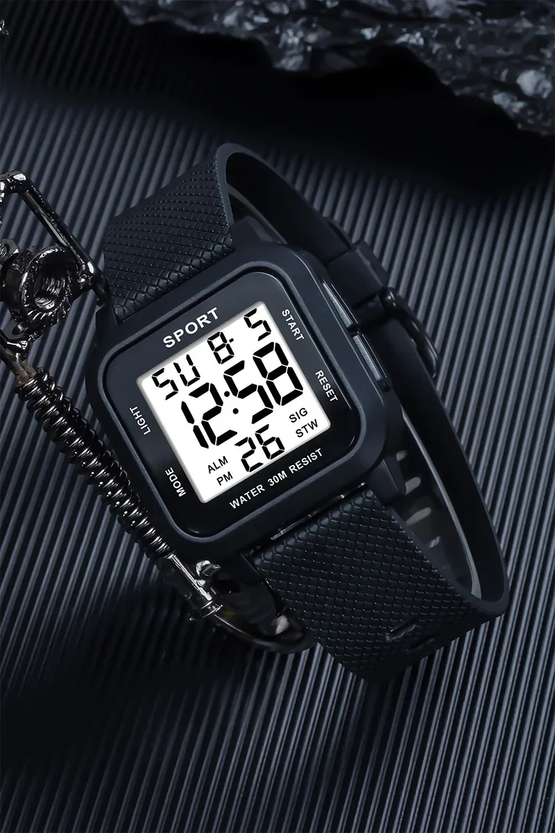 Outdoor Sports Kids Watches Multifunctional Alarm Clock Boys Digital Wristwatches Waterproof Luminous Military Electronic Watch