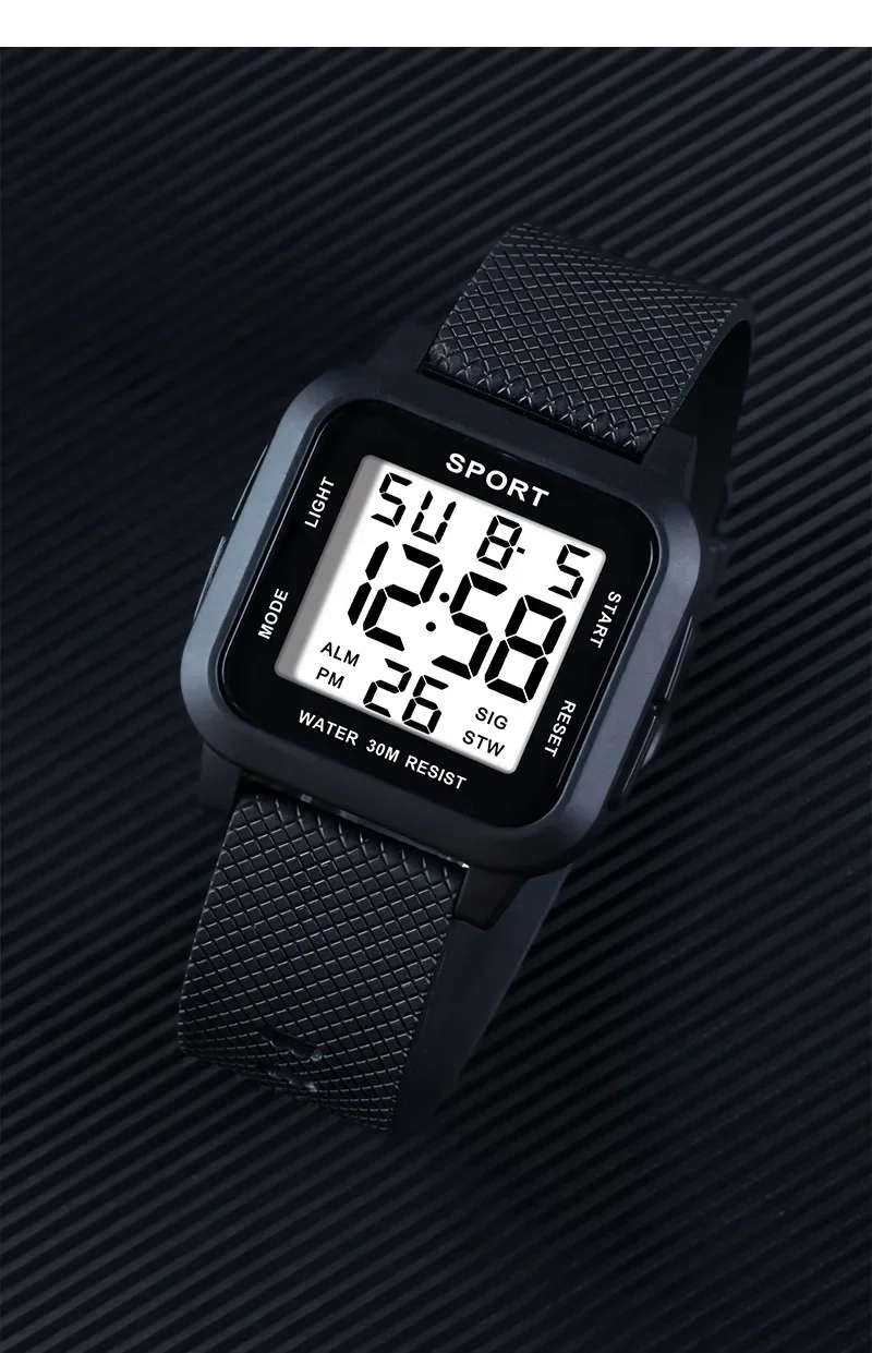 Outdoor Sports Kids Watches Multifunctional Alarm Clock Boys Digital Wristwatches Waterproof Luminous Military Electronic Watch