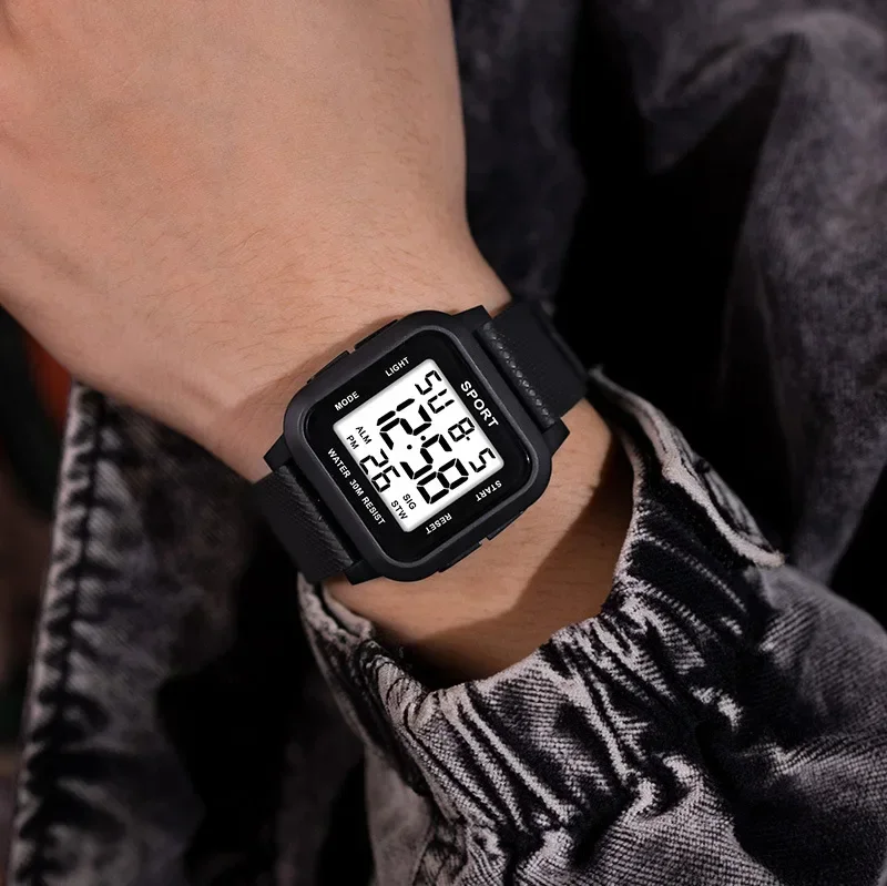 Outdoor Sports Kids Watches Multifunctional Alarm Clock Boys Digital Wristwatches Waterproof Luminous Military Electronic Watch