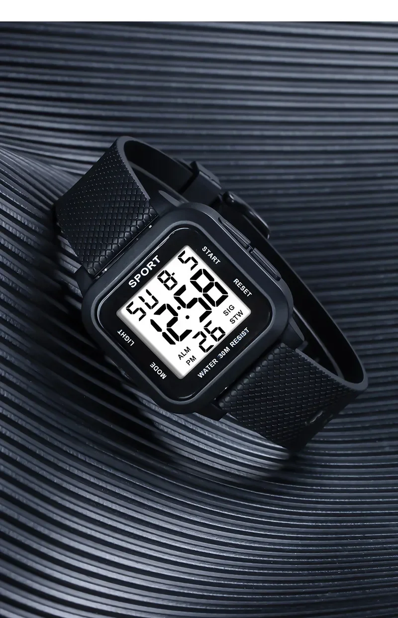 Outdoor Sports Kids Watches Multifunctional Alarm Clock Boys Digital Wristwatches Waterproof Luminous Military Electronic Watch
