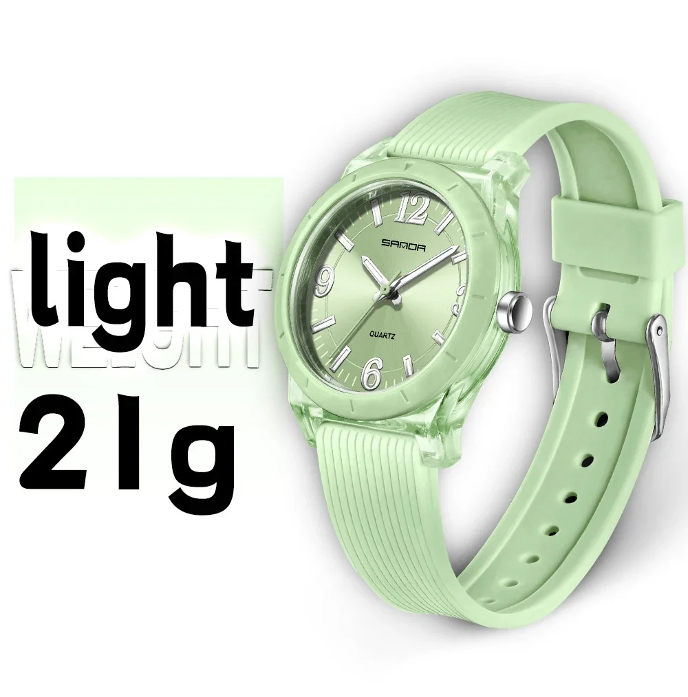 Fashion SANDA 6277 Student Quartz Watch Silicone Strap Multi Functional Sports Waterproof Student Quartz Watch