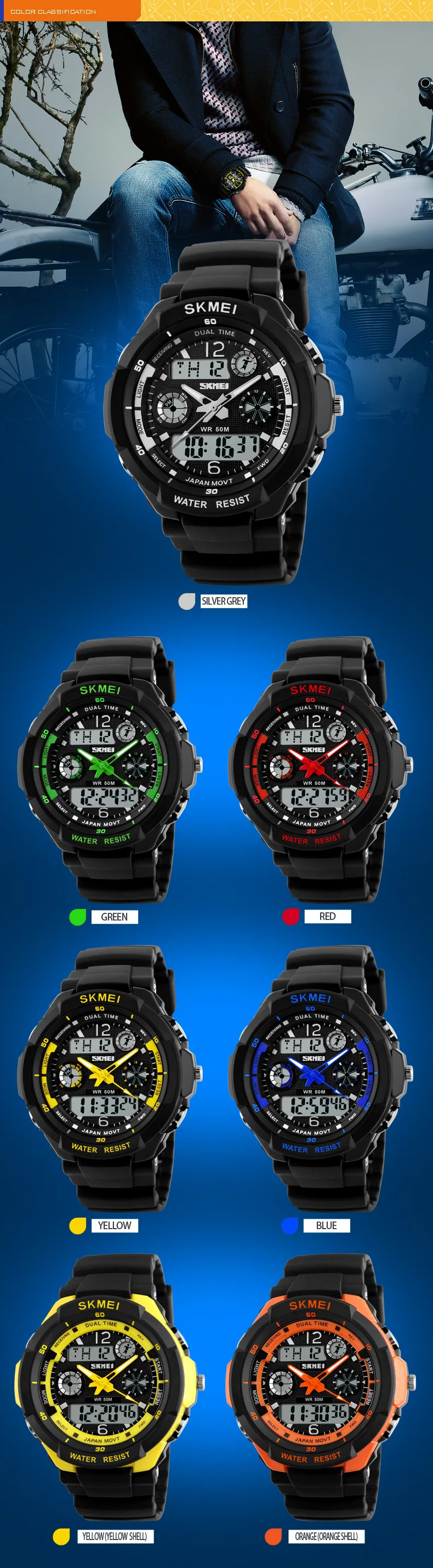 Skmei Kid's Digital Sport's Watches Boy Girl Fashion Dual Time Children Led Waterproof Electronic Wristwatch Relogio Masculino