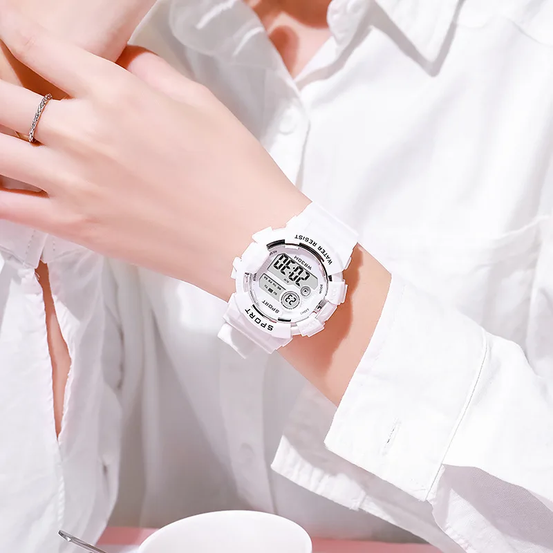 Sports Kids Watches Fashion LED Digital Watch for Boys and Girls Luminous Alarm-clock Students Electronic Wristwatch Gifts