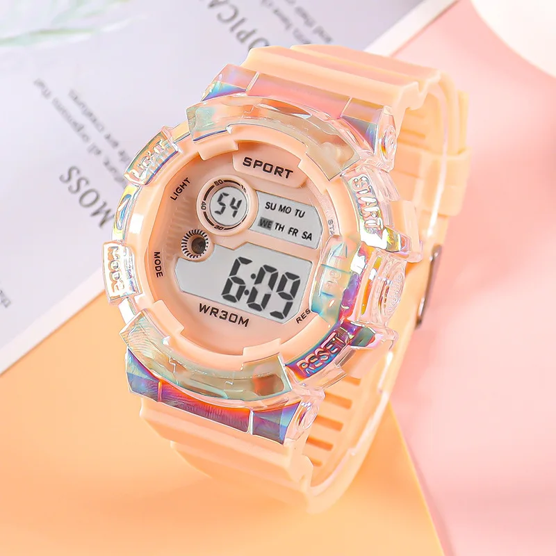 Sports Kids Watches Fashion LED Digital Watch for Boys and Girls Luminous Alarm-clock Students Electronic Wristwatch Gifts