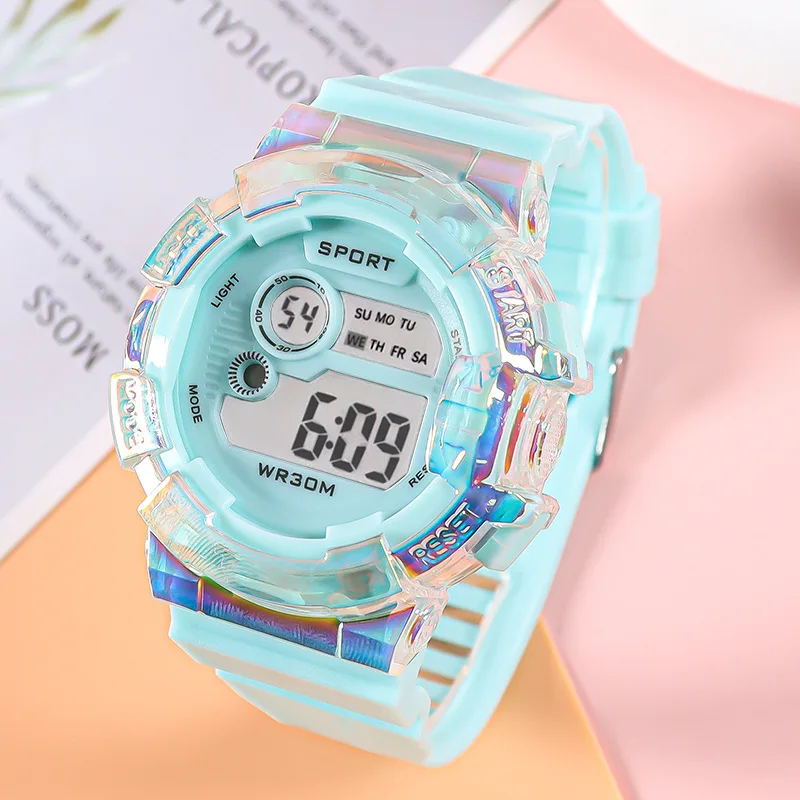 Sports Kids Watches Fashion LED Digital Watch for Boys and Girls Luminous Alarm-clock Students Electronic Wristwatch Gifts