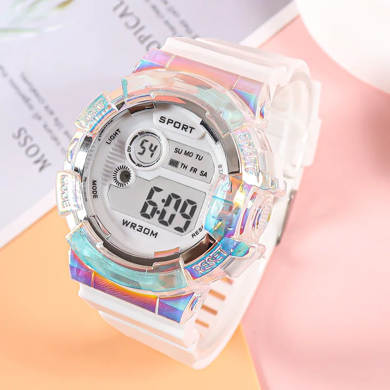 Sports Kids Watches Fashion LED Digital Watch for Boys and Girls Luminous Alarm-clock Students Electronic Wristwatch Gifts