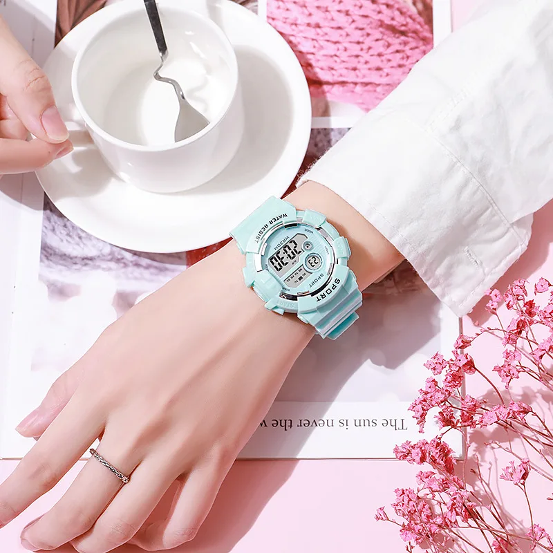 Sports Kids Watches Fashion LED Digital Watch for Boys and Girls Luminous Alarm-clock Students Electronic Wristwatch Gifts