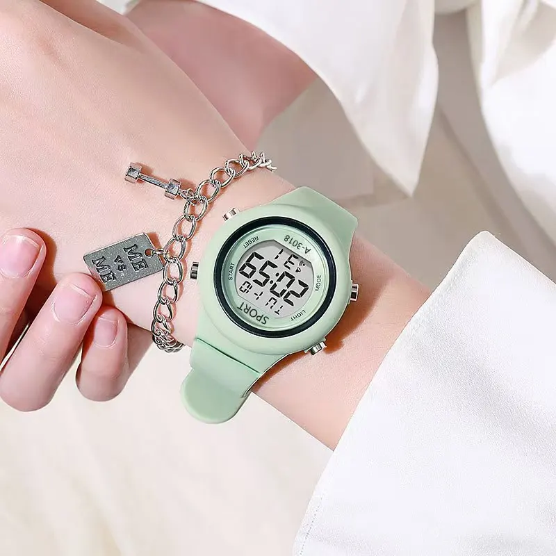 Children Student Electronic Watches for Girls and Boys Cute Cat Ear Digital Sport LED Simple Electronic Wrist Watch Kids Relogio