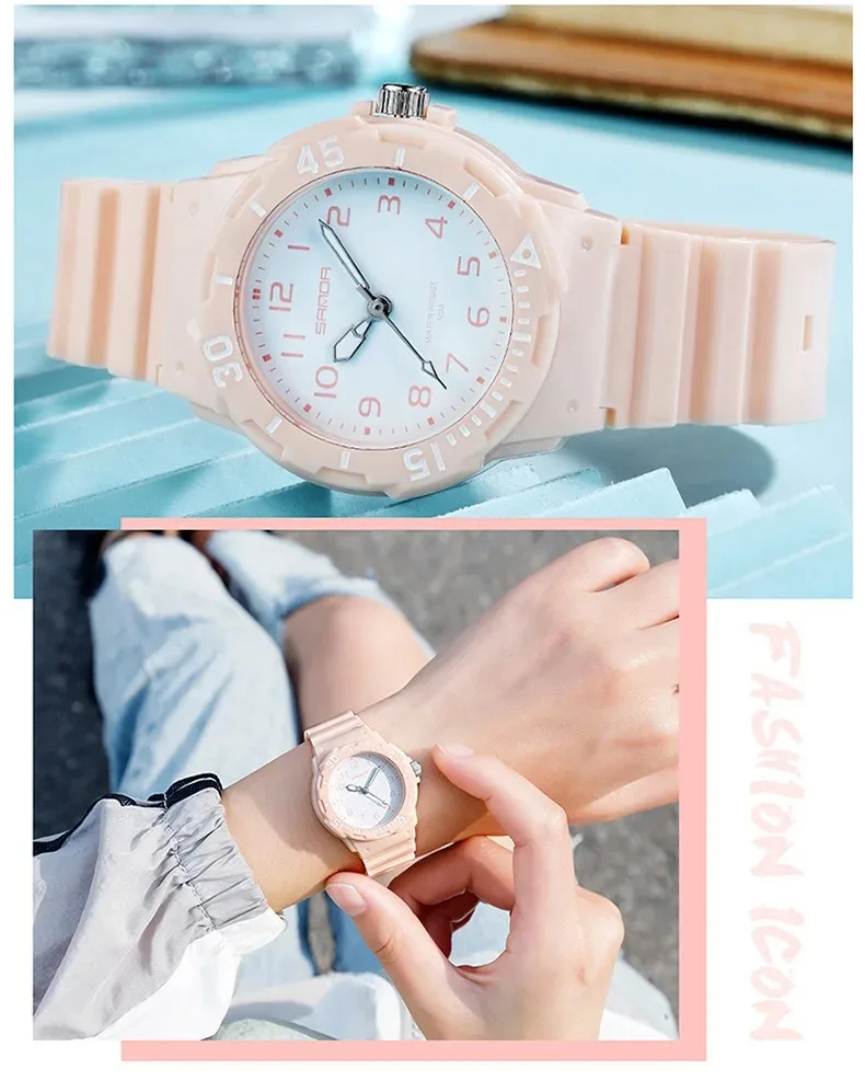 UTHAI CE31 Children’s Sport Watch Clocks 50m Waterproof Wristwatches for Kids Girls Boys Teens Students PU Soft