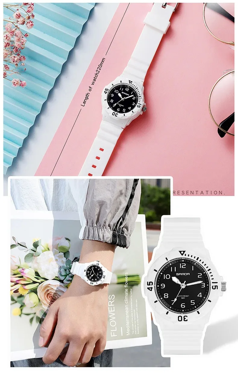 UTHAI CE31 Children’s Sport Watch Clocks 50m Waterproof Wristwatches for Kids Girls Boys Teens Students PU Soft