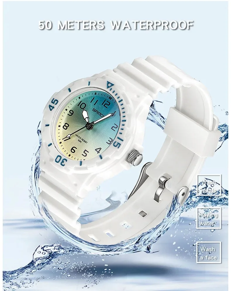 UTHAI CE31 Children’s Sport Watch Clocks 50m Waterproof Wristwatches for Kids Girls Boys Teens Students PU Soft
