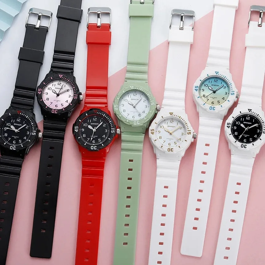UTHAI CE31 Children’s Sport Watch Clocks 50m Waterproof Wristwatches for Kids Girls Boys Teens Students PU Soft