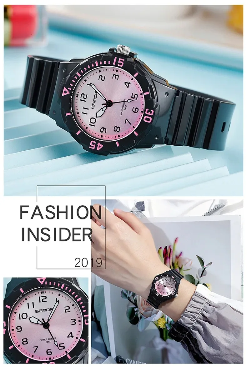 UTHAI CE31 Children’s Sport Watch Clocks 50m Waterproof Wristwatches for Kids Girls Boys Teens Students PU Soft
