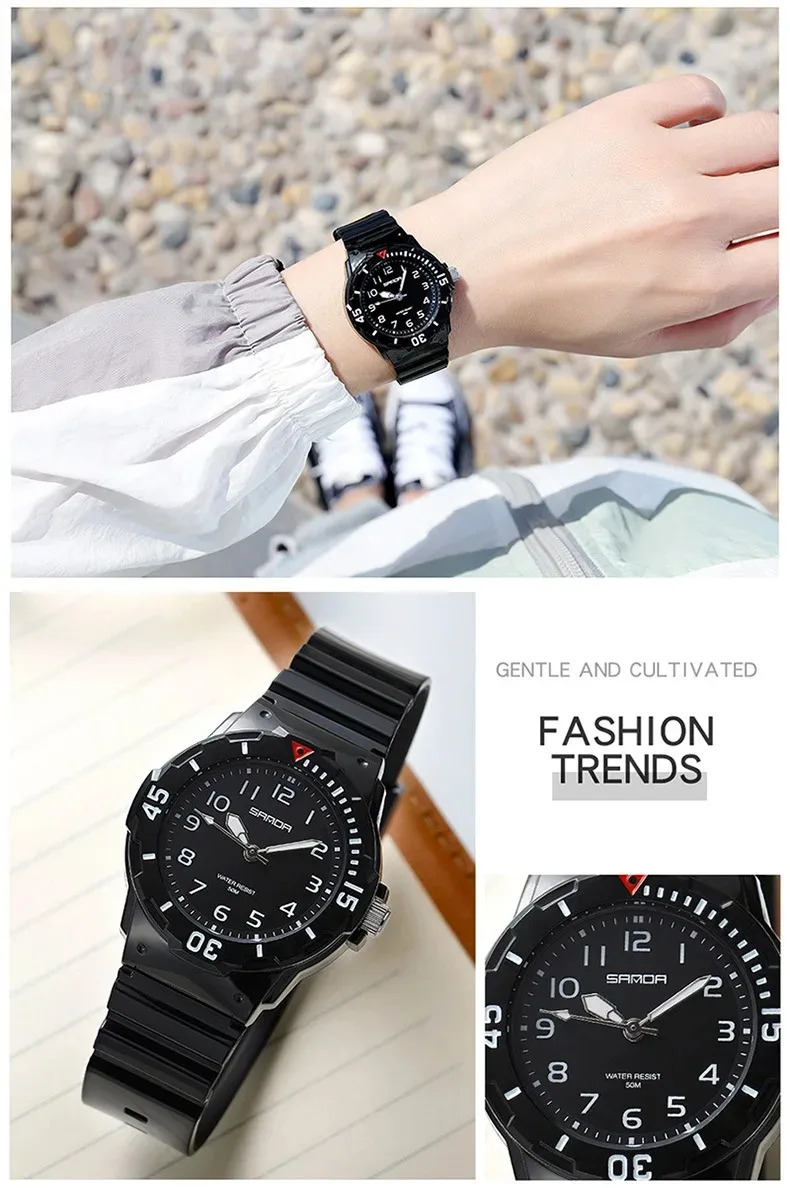 UTHAI CE31 Children’s Sport Watch Clocks 50m Waterproof Wristwatches for Kids Girls Boys Teens Students PU Soft