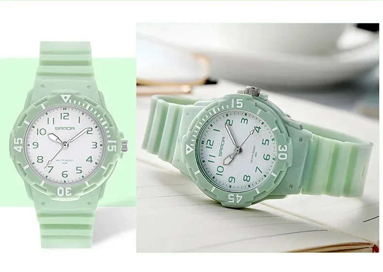 UTHAI CE31 Children’s Sport Watch Clocks 50m Waterproof Wristwatches for Kids Girls Boys Teens Students PU Soft