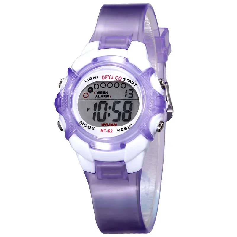 Fashion Electronic Wristwatch for Boys and Girls Simple Design Silicone Strap Kids Sports Watch Colorful LED Digital Watch Clock