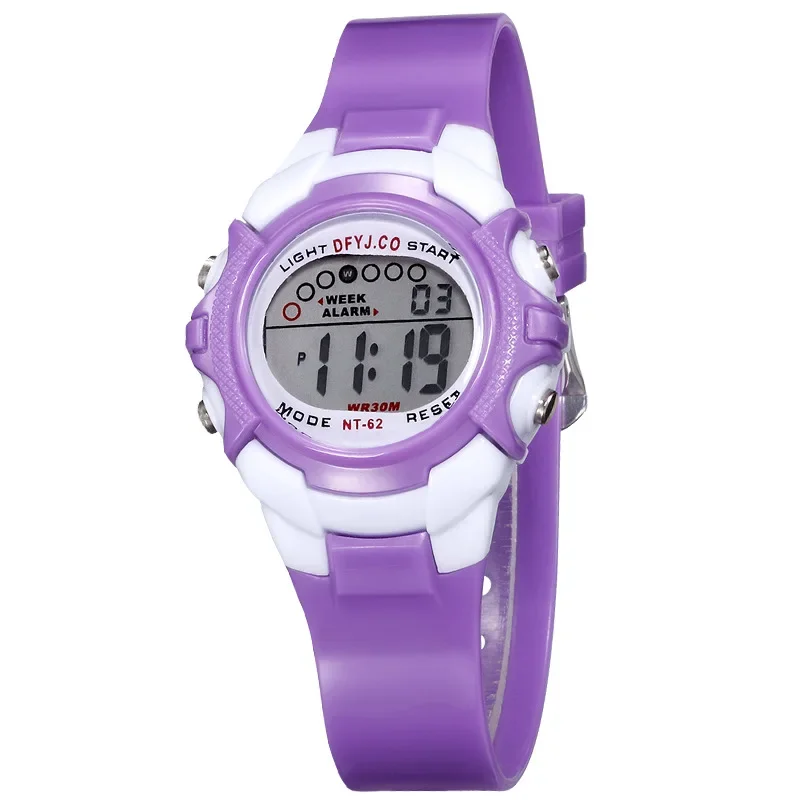 Fashion Electronic Wristwatch for Boys and Girls Simple Design Silicone Strap Kids Sports Watch Colorful LED Digital Watch Clock