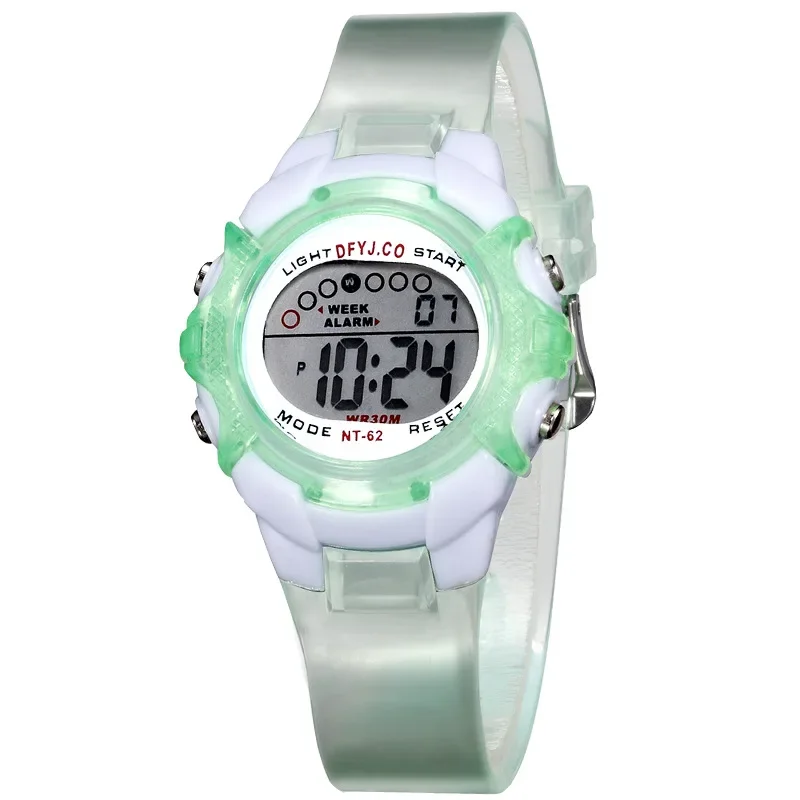 Fashion Electronic Wristwatch for Boys and Girls Simple Design Silicone Strap Kids Sports Watch Colorful LED Digital Watch Clock