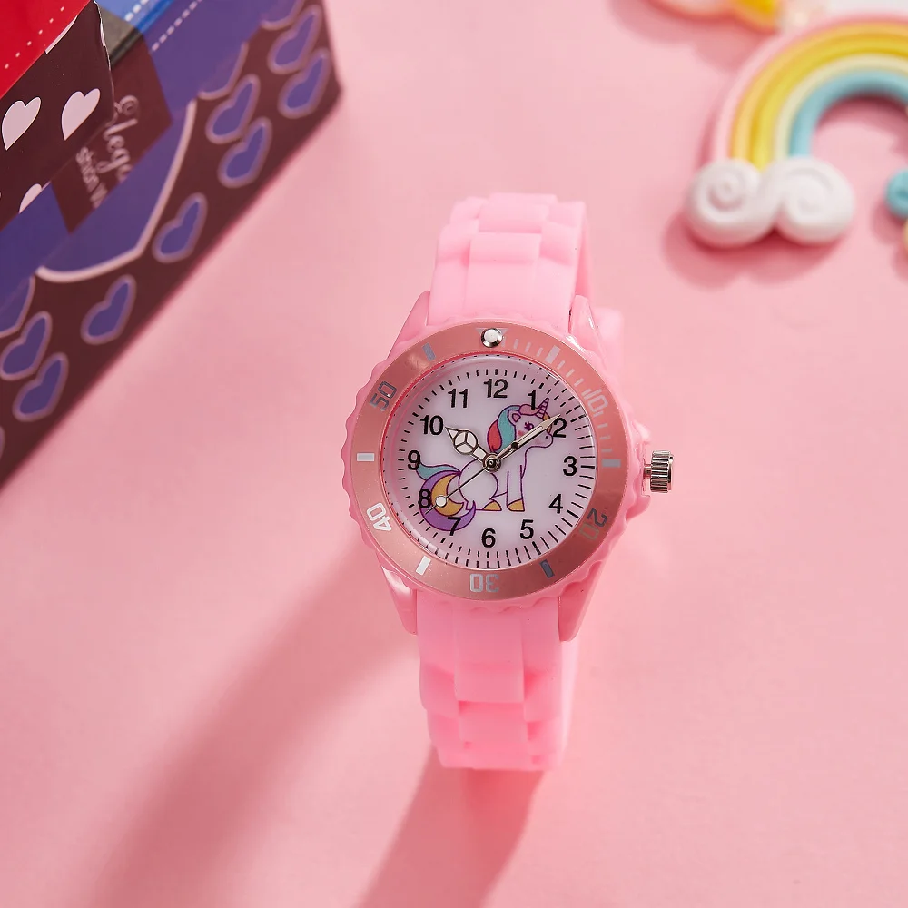 Unicorn Children Watch For Girls Lovely Fashion Girl Wristwatches unicorn Quartz Watch Student Kid Watch Holiday Gifts