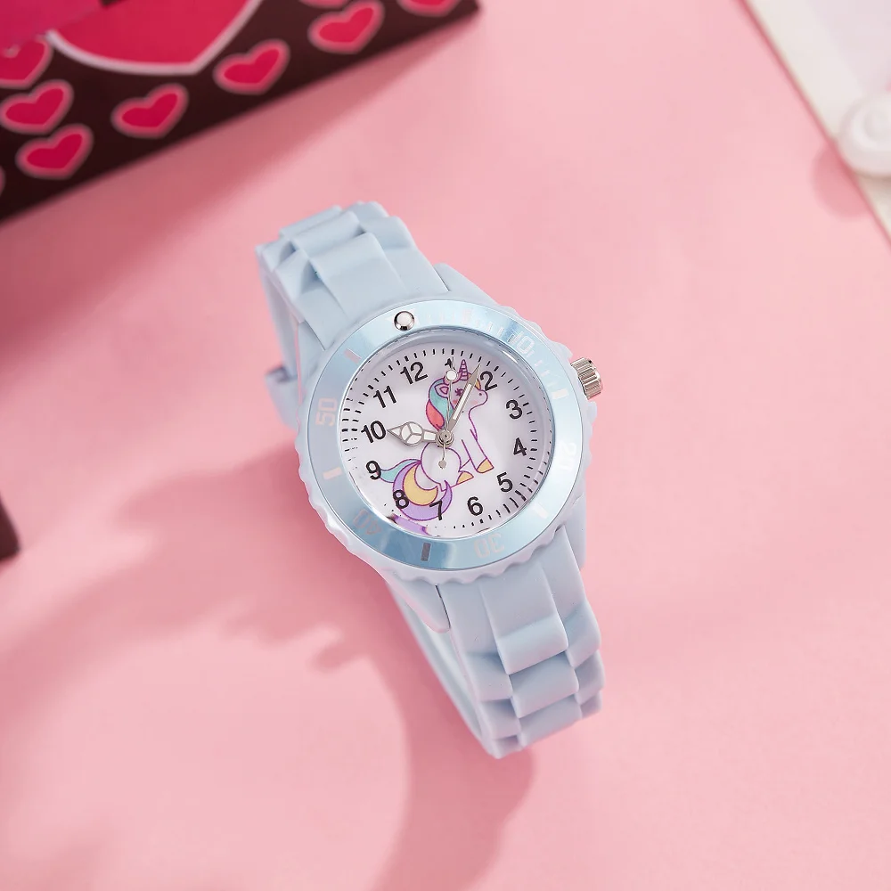 Unicorn Children Watch For Girls Lovely Fashion Girl Wristwatches unicorn Quartz Watch Student Kid Watch Holiday Gifts