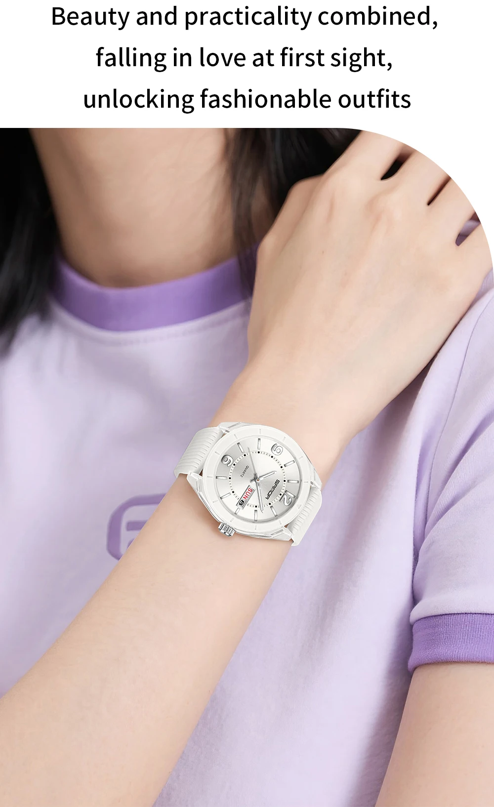 SANDA New 6287 Male And Female Students Leisure Exam Quartz Watch Night Light Waterproof Double Calendar Quartz Watch