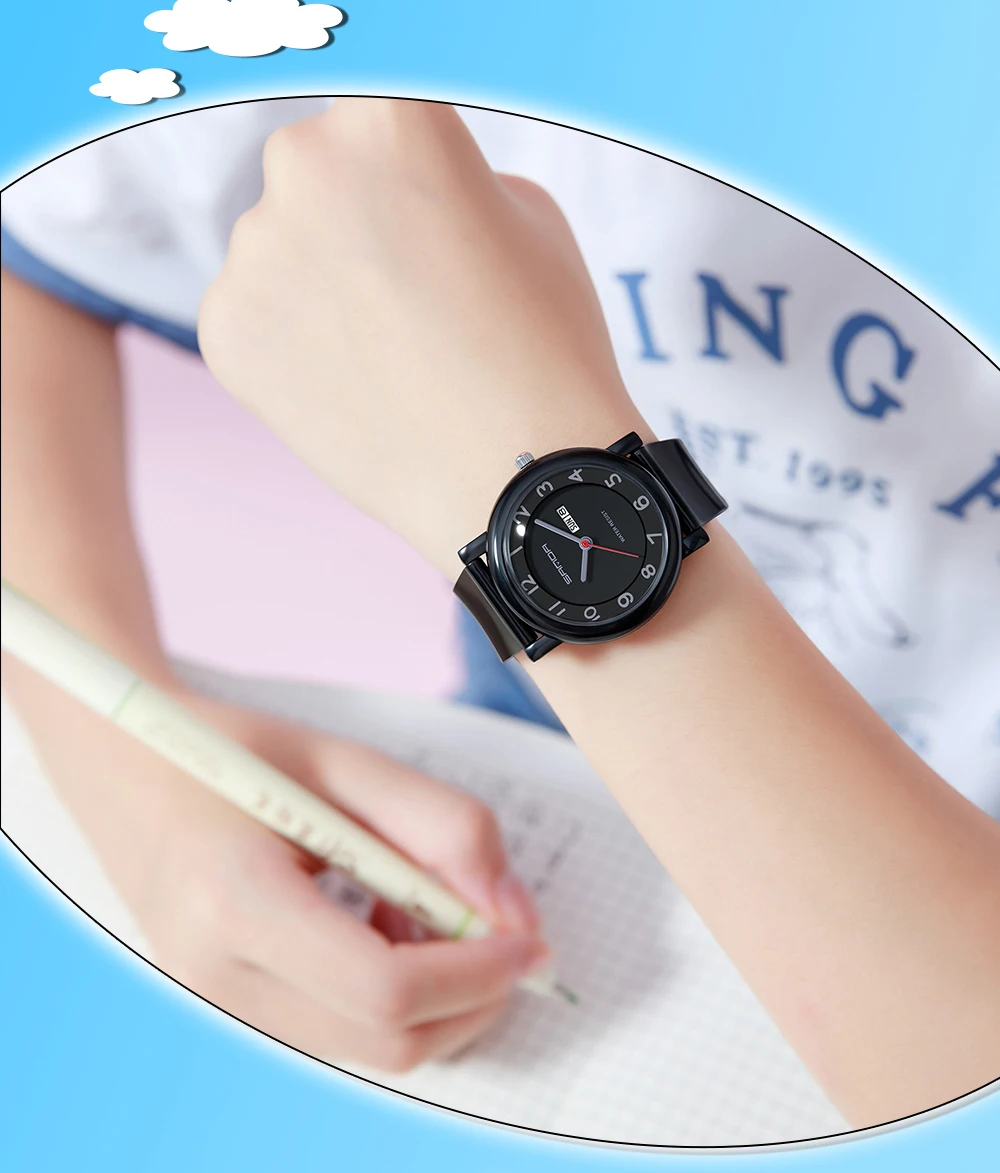 SANDA 3325 Fashion Children's Quartz Watch Dual Calendar Display Waterproof Simple Fashion Children's Quartz Watch