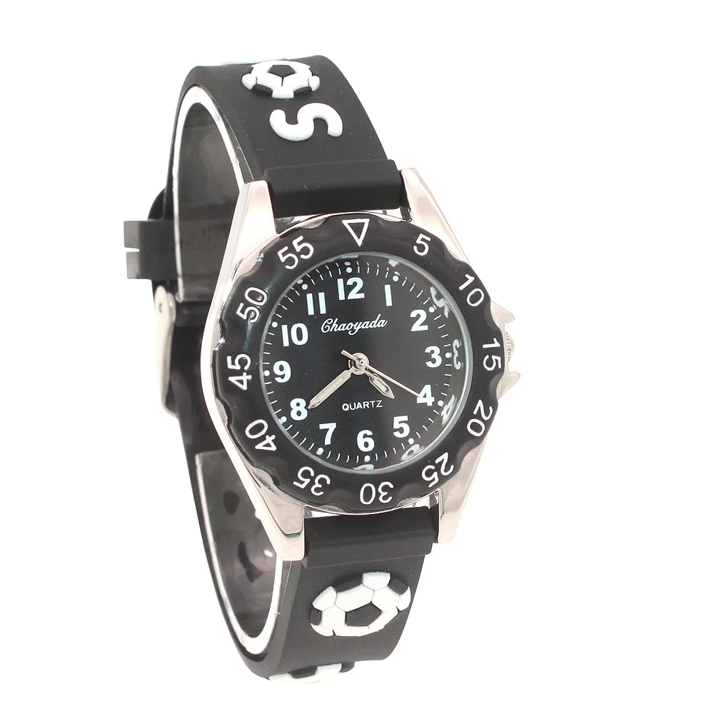 High Quality New Fashion Color Cartoon Football Students Children Watch Quartz Watch Electronic Wristwatch Gifts Boys Watches