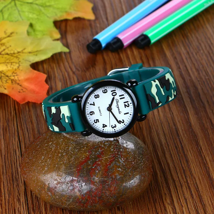 Brand Camo Strap Children's Watch Cartoon Quartz Watches Student Boy Girl Sports Army Fan Cool Wristwatch Dropshipping