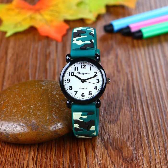 Brand Camo Strap Children's Watch Cartoon Quartz Watches Student Boy Girl Sports Army Fan Cool Wristwatch Dropshipping