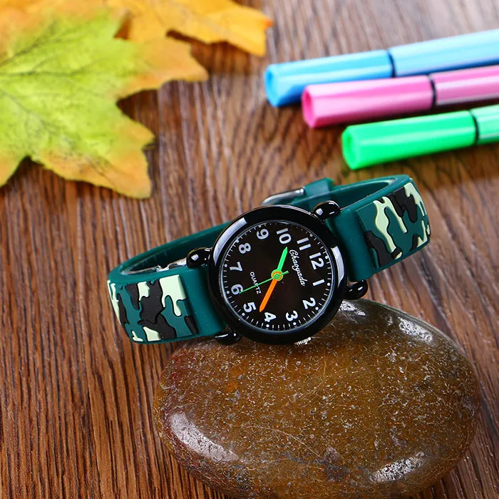 Brand Camo Strap Children's Watch Cartoon Quartz Watches Student Boy Girl Sports Army Fan Cool Wristwatch Dropshipping