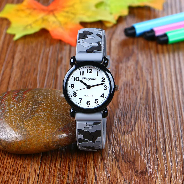 Brand Camo Strap Children's Watch Cartoon Quartz Watches Student Boy Girl Sports Army Fan Cool Wristwatch Dropshipping