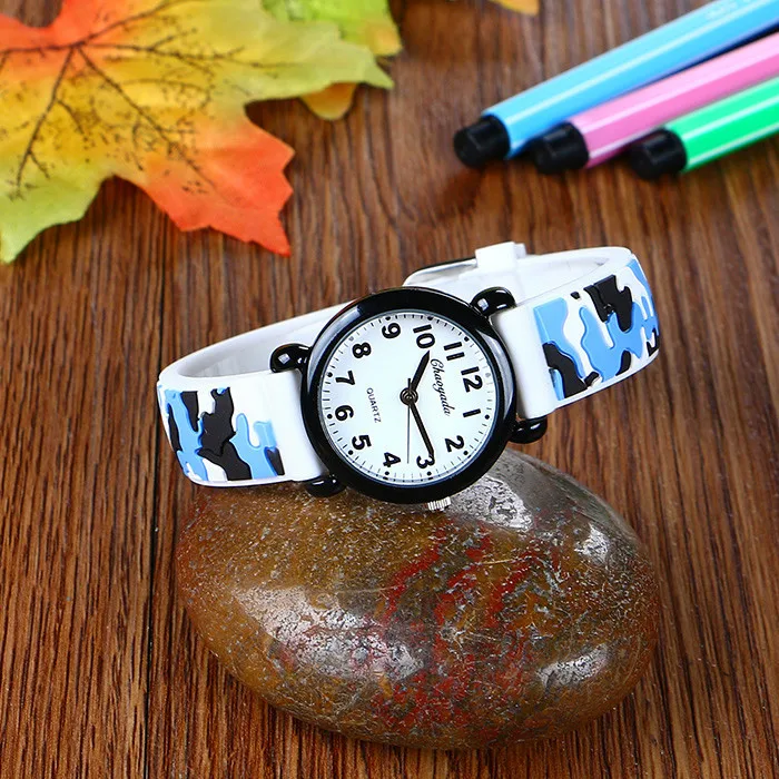 Brand Camo Strap Children's Watch Cartoon Quartz Watches Student Boy Girl Sports Army Fan Cool Wristwatch Dropshipping