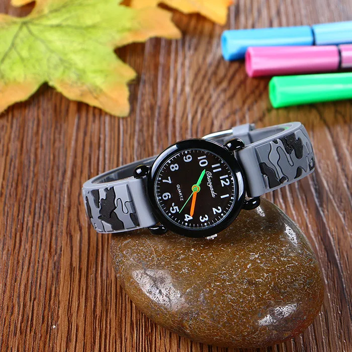 Brand Camo Strap Children's Watch Cartoon Quartz Watches Student Boy Girl Sports Army Fan Cool Wristwatch Dropshipping