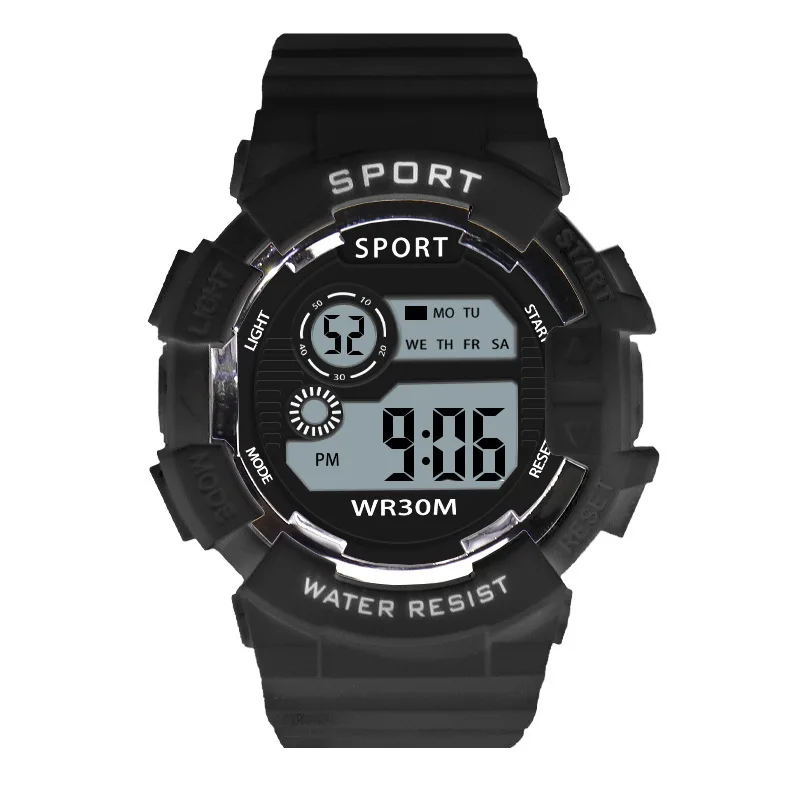 YIKAZE Fashion Kids Sports Watches 7-colors Luminous Multifunction LED Digital Watch Boys and Girls Student Children's Watches
